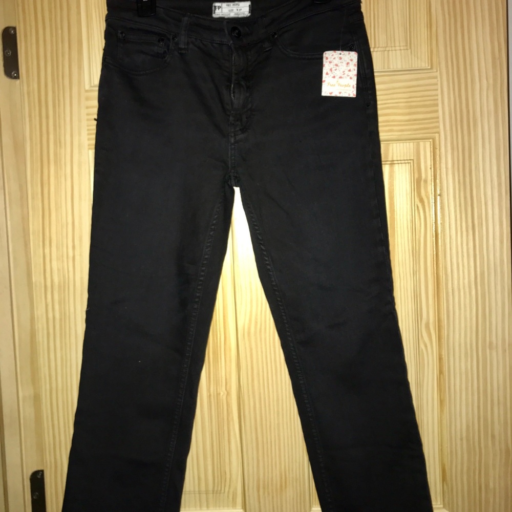 Never worn Jasper Free People Black Crop Jeans